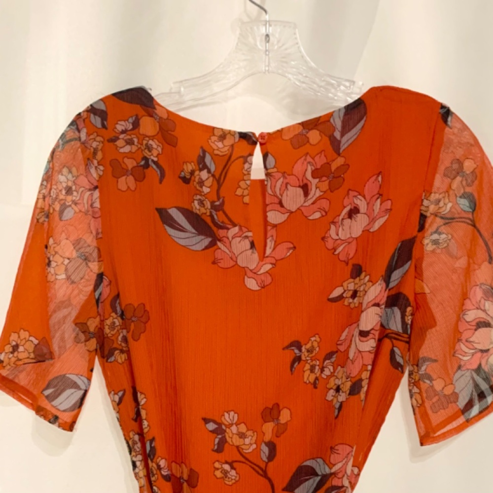 A New Day Orange Floral Dress - Picture 6 of 10